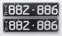 Six-Digit Victorian Custom Numeric plates '882-886', sold with rights to display [Location: Cheltenham, VIC] - 2
