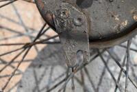 &nbsp;NORTON: A single 19" Norton&nbsp;WM2 front wheel, complete with brake and axle, circa 1930's [Sydney] - 5