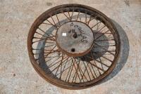 DOUGLAS: A 19" 40 spoke wheel with brake drum and 'BP' noted in marker pen&nbsp;[Sydney]