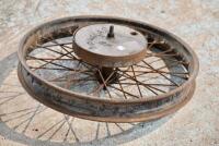 DOUGLAS: A 19" 40 spoke wheel with brake drum and 'BP' noted in marker pen&nbsp;[Sydney] - 2