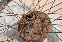 DOUGLAS: A 19" 40 spoke wheel with brake drum and 'BP' noted in marker pen&nbsp;[Sydney] - 4