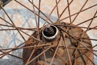 DOUGLAS: A 19" 40 spoke wheel with brake drum and 'BP' noted in marker pen&nbsp;[Sydney] - 5
