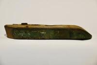 DOUGLAS: A 1920s Douglas flat petrol tank in original green livery, approx. 65cm long, 20cm wide [Sydney]