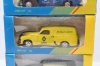 TRAX: set of 3 1:43 Trax "Australian Motoring History" series models, 1 Yellow FJ Holden Sedan No 127, 1954 Redex Trial, 1 Blue Limited Edition FJ Holden Sedan No 67, 1955 Redex Trial, and 1 RACV Road Service FJ Holden Panel Van, no Cs of A, all clear dis - 3