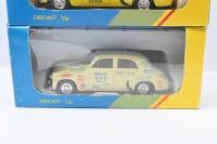 TRAX: set of 3 1:43 Trax "Australian Motoring History" series models, 1 Yellow FJ Holden Sedan No 127, 1954 Redex Trial, 1 Blue Limited Edition FJ Holden Sedan No 67, 1955 Redex Trial, and 1 RACV Road Service FJ Holden Panel Van, no Cs of A, all clear dis - 4