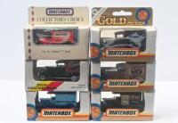 MATCHBOX: Matchbox Set of 6 1:64 scale model Special and Limited Edition Gold Series and Collectors' Choice Ford Vans, 1 City Ford Model 'A', 1 Beechworth Bakery Model 'A', 1 Kellogg's Model T, 1 Matchbox Model T, 1 Goodyear Tyre Model T, and 1 Weet-Bix M