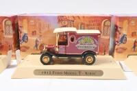 MATCHBOX MODELS OF YESTERYEAR - GREAT BEERS: Set of 3 1:43 scale Matchbox Models of Yesteryear Great Beers of the World Series models, YGBI 3 1926 Ford TT Van 'Anchor', YGBI 4 1912 Ford Model T 'Kirin', and YGB1 5 1929 Garrett Steam Wagon 'Flowers', all b - 3