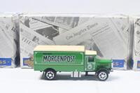 MATCHBOX COLLECTIBLES POWER OF THE PRESS: Set of 3 1:43 scale Matchbox Collectibles Power of the Press Series models, YPP01 1910 Renault AG Van 'Le Figaro', YPP02 1931 Morris Van 'the London Times', and YPP03 1932 Mercedes Benz L5 Van 'Berliner Morgenpost - 3