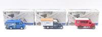 MATCHBOX COLLECTIBLES POWER OF THE PRESS: Set of 3 1:43 scale Matchbox Collectibles Power of the Press Series models, YPP04 Dodge Route Van 'NY Times', YPP05 1932 Ford AA Truck 'the LA Times', and YPP06 1920 Mack AC Van 'Pravda', all boxed.