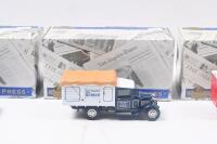 MATCHBOX COLLECTIBLES POWER OF THE PRESS: Set of 3 1:43 scale Matchbox Collectibles Power of the Press Series models, YPP04 Dodge Route Van 'NY Times', YPP05 1932 Ford AA Truck 'the LA Times', and YPP06 1920 Mack AC Van 'Pravda', all boxed. - 3