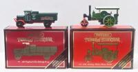 MATCHBOX MODELS OF YESTERYEAR: Set of 2 Matchbox Models of Yesteryear models, 1 1894 Aveling-Porter Steam Roller, and 1 1920 Leyland 3 Ton Subsidy Lorry A. Luff & Sons Ltd, Limited Edition No C1535, both custom boxed with display option.