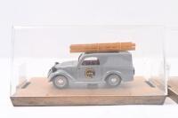 BRUMM FIAT: Set of 2 1:43 scale Brumm Grey Fiat 500 Vans, 1 Ramazzotti, and 1 Stipel, both clear display boxed. - 3