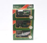 LLEDO CASTROL COLLECTORS SERIES: Set of 3 Lledo Days Gone Castrol Collectors Series models, 1 Chevrolet Oil Van, 1 Model T Ford Oil Van, and 1 Model T Ford Oil Tanker, all clear display boxed.