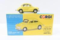 MORRIS MINOR: 1:43 Vanguards VA05808 Highway Yellow 60th Anniversary Edition Morris Minor 1000 Saloon, No 1457 of 5000, C of A, boxed.