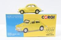MORRIS MINOR: 1:43 Vanguards VA05808 Highway Yellow 60th Anniversary Edition Morris Minor 1000 Saloon, No 2961 of 5000, C of A, boxed.