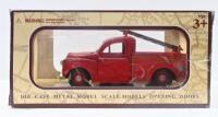 SAICO MORRIS MINOR: 1:26 scale Saico Scale Models Classic Collection London Fire Brigade traditional Red Morris Minor Pickup, clear display boxed. - 2