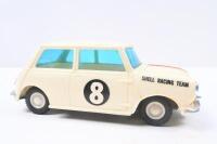 SHELL RACING TEAM MINI: 1:24 scale Shell Australia Racing Team White racing Mini with front mounted friction motor, not boxed. - 3