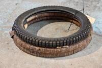 TYRES: A&nbsp;group of three NOS tyres, two Dunlop 26" x 2.5", one x Bridgestone 19" x 2.75" [Sydney] - 2
