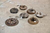 NORTON: A group of 2 rear brake assemblies, 3 brake drums, 2 front brake assemblies, circa 1930s-1940s [Sydney] - 2