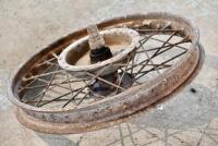 ROYAL ENFIELD: A single 7", 40 spoke Royal Enfield rear wheel, 7" brake [Sydney] - 2