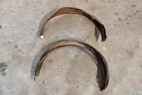 DOUGLAS: Two circa 1920s rear mud guards with stand clips, believed Douglas TS [Sydney]