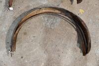 DOUGLAS: Two circa 1920s rear mud guards with stand clips, believed Douglas TS [Sydney] - 2