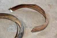 DOUGLAS: Two circa 1920s rear mud guards with stand clips, believed Douglas TS [Sydney] - 3