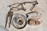 NORTON: Circa 1928-1931 Norton 500cc project including frame, webbed forks, tank with cap, chain guard and 18", 40 spoke Enfield rear wheel [Sydney]
