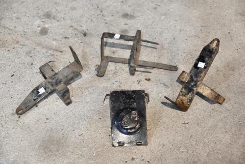 271 · BATTERY: Four various battery box brackets [Sydney]