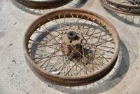 NORTON: Three 19" Norton&nbsp;WM2 wheels circa 1930's complete with bearings [Sydney] - 3
