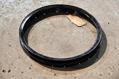 285 · BELT RIM: A circa 1920s rear drive belt rim in painted condition, 20 hole, 8" diameter, 1.5" offset [Sydney]