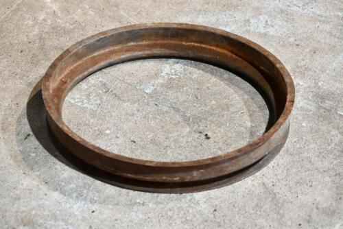 286 · BELT RIM: A circa 1920s rear drive belt rim, 20 hole, 19" diameter, 2 3/4 offset, holes welded [Sydney]