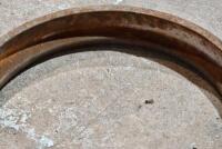 BELT RIM: A circa 1920s rear drive belt rim, 20 hole, 19" diameter, 2 3/4&nbsp;offset, holes welded [Sydney] - 3
