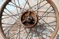 ROYAL ENFIELD: A 19", 40 spoke&nbsp;Royal Enfield&nbsp;rear&nbsp;wheel suitable for a Norton, Panther or Brough Superior, lacking&nbsp;sprocket/brake drum [Sydney] - 3
