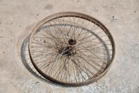 Douglas: A 22" Douglas front wheel, believed to be circa 1920 [Sydney]