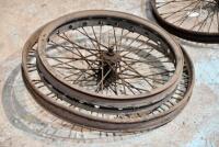 Douglas: A pair of 22", 40 spoke Douglas front and rear wheels with axle bearings, believed to be circa 1920s [Sydney] - 4