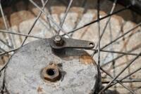 WHEELS: Two circa 1950s 20" front and rear wheels [Sydney] - 2