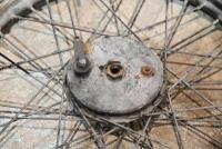 WHEELS: Two circa 1950s 20" front and rear wheels [Sydney] - 4
