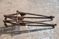 FORKS:&nbsp;Heavyweight forks with spring, possibly&nbsp;Norton, suited for 19" wheel, 5 inch width,&nbsp;27" overall&nbsp;length [Sydney] - 3