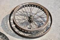 Douglas: A pair of 22", 40 spoke Douglas front and rear wheels with axle bearings, believed to be circa 1920s [Sydney] - 3
