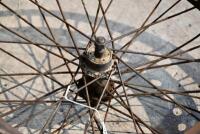 Douglas: A pair of 22", 40 spoke Douglas front and rear wheels with axle bearings, believed to be circa 1920s [Sydney] - 4
