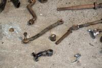NORTON: Quantity&nbsp;of&nbsp;miscellaneous&nbsp;motorcycle parts, believed to Norton, circa 1940's-1950s', including rear wheel bolts (x9), assorted levers (x3), 1 handlebar clamp, 4 high tension leads, 3 brake anchors, front mud guard brackets, pair of headlamp mounts - 5