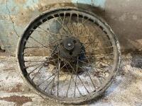 NORTON: A 19", 40 spoke Norton front wheel circa 1930's complete with speedo drive and&nbsp;brake drum [Sydney] - 6