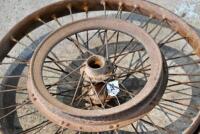 DOUGLAS: Two Douglas rear wheels complete with belt pulley, one&nbsp;rim badly rusted [Sydney] - 4