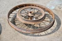DOUGLAS: Two Douglas rear wheels complete with belt pulley, one&nbsp;rim badly rusted [Sydney] - 6