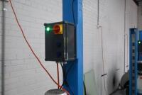 HOIST: A four post 240v hydraulic&nbsp;vehicle hoist 3600kg load capacity, complete with approach ramps and moving dollies. [Location: Mount Waverley] - 4