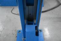 HOIST: A four post 240v hydraulic&nbsp;vehicle hoist 3600kg load capacity, complete with approach ramps and moving dollies. [Location: Mount Waverley] - 3