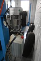 HOIST: A four post 240v hydraulic&nbsp;vehicle hoist 3600kg load capacity, complete with approach ramps and moving dollies. [Location: Mount Waverley] - 5