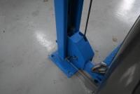 HOIST: A four post 240v hydraulic&nbsp;vehicle hoist 3600kg load capacity, complete with approach ramps and moving dollies. [Location: Mount Waverley] - 2