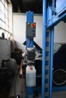 HOIST: A four post 240v hydraulic&nbsp;vehicle hoist 3600kg load capacity, complete with approach ramps and moving dollies. [Location: Mount Waverley] - 4